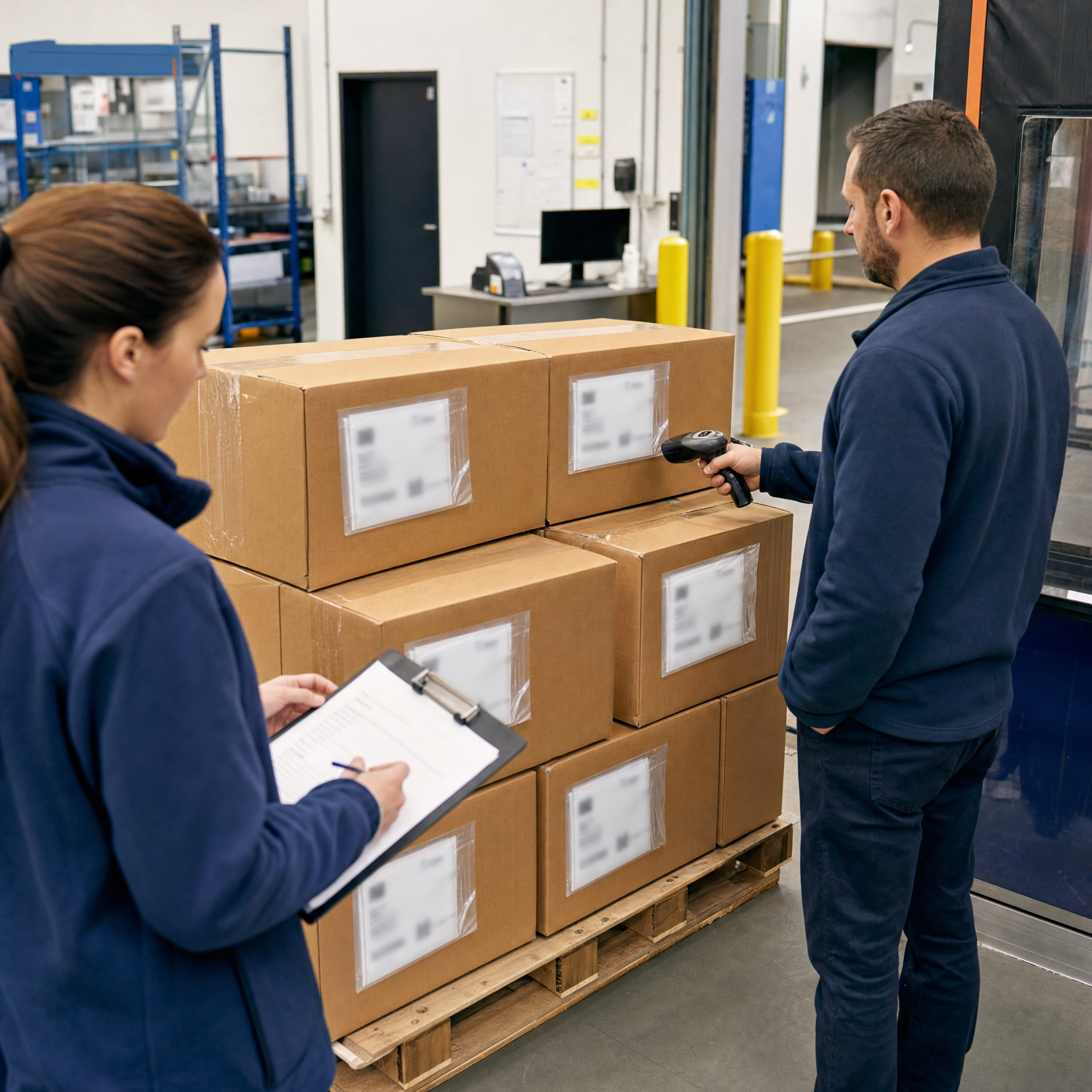 Completed B2B biotechnology orders prepared for dispatch